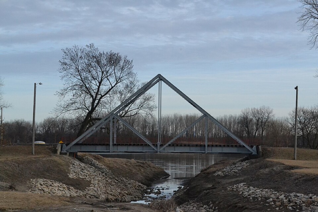 The Waddell 'A' Truss Bridge in Parkville, Missouri